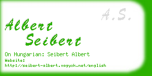 albert seibert business card